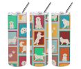 Lots of Great Pyrenees Stainless Steel Skinny Tumbler Vacuum Double Walled Reusable Insulated Tumbler Travel Cup for Coffee Cocktails Gift with Lid