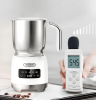 5 in 1 pearl white electric milk foam LED touch control 0.4L/13.5oz cold foam 360¬∞, rotating base detachable cold and hot foam and steamer SUS304