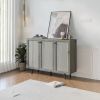 Storage Cabinet with Three Doors,Wood Sideboard Buffet Storage with Adjustable Shelf,Wood Coffee Bar Cabinet,Kitchen Buffet Cabinet Cupboard