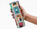 Lots of Boston Terrier Stainless Steel Skinny Tumbler Vacuum Double Walled Reusable Insulated Tumbler Travel Cup for Coffee Cocktails Gift with Lid