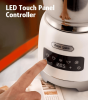 5 in 1 pearl white electric milk foam LED touch control 0.4L/13.5oz cold foam 360¬∞, rotating base detachable cold and hot foam and steamer SUS304