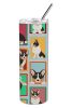 Lots of Tricolor Cardigan Corgi Stainless Steel Skinny Tumbler Vacuum Double Walled Reusable Insulated Tumbler Travel Cup for Coffee Cocktails Gift wi