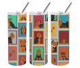 Lots of Black and Tan Yorkie Stainless Steel Skinny Tumbler Vacuum Double Walled Reusable Insulated Tumbler Travel Cup for Coffee Cocktails Gift with