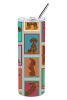 Lots of Chocolate and Tan Dachshund Stainless Steel Skinny Tumbler Vacuum Double Walled Reusable Insulated Tumbler Travel Cup for Coffee Cocktails Gif
