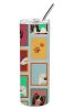 Lots of Tricolor Papillon Stainless Steel Skinny Tumbler Vacuum Double Walled Reusable Insulated Tumbler Travel Cup for Coffee Cocktails Gift with Lid