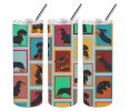 Lots of Black and Tan Dachshund Stainless Steel Skinny Tumbler Vacuum Double Walled Reusable Insulated Tumbler Travel Cup for Coffee Cocktails Gift wi