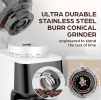 PSCG001   electric coffee grinder 31 gear 275g powder bin 100g LED display touch control taper no burr electric coffee grinding professional taper bur