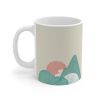 The "Horizon Hues" Abstract Landscape Coffee & Tea Mug | 11oz Durable Ceramic for Your Daily Brew | The Roast Co.