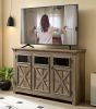 Farmhouse Sideboard Buffet Cabinet with Storage with 3 Doors, Kitchen Storage Cabinet, Coffee Bar Cabinet with Adjustable Shelf for Kitchen