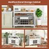 Buffet Sideboard Wine Liquor Coffee Bar Cabinet with Removable Wine Rack