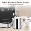 20Bar Espresso machine 950W semi-automatic coffee machine 1 cup / 2 cup compatible with ESE POD capsule filter and milk foam device steam rod steam ty