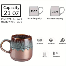 The Grand Brew Mug | 21oz Ceramic Coffee & Tea Cup | Gilt Reseda & Easy Clean | The Roast Co.