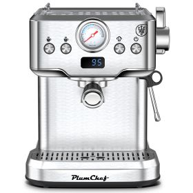20 Bar Professional Espresso Machine With Milk Frother, Single & Double Shot, ESE Pod Compatible, Visual Display Of Pressure, Removable Water Tank For (Option: KFJ9818)