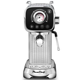 20 Bar Professional Espresso Machine With Milk Frother, Single & Double Shot, ESE Pod Compatible, Visual Display Of Pressure, Removable Water Tank For (Option: KFJ8818)
