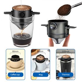 Portable Foldable Pour Over Coffee Filter | Reusable & Stainless Steel | The Roast Co. (Color: White)
