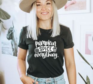 Pumpkin Spice Everything T-Shirt | Retro Fall Tee | The Roast Co. (size: small)