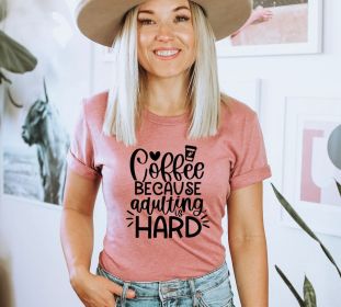 Funny 'Coffee Because Adulting' Unisex T-Shirt | The Roast Co. (size: small)