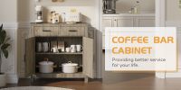 Modern Farmhouse Buffet & Coffee Bar with 2 Drawers | The Roast Co.