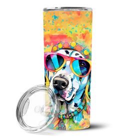 Dalmatian Hippie Dawg Stainless Steel Skinny Tumbler Vacuum Double Walled Reusable Insulated Tumbler Travel Cup for Coffee Cocktails Gift with Lid (Default: Default)
