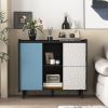 Black Sideboard Buffet with Red Doors & Unique Drawers | The Roast Co.