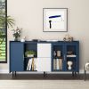 Modern 55" Coffee Bar Cabinet with Glass Doors & Storage | The Roast Co.