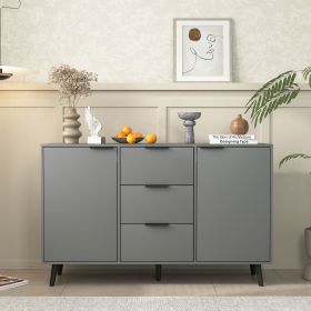Versatile Wood Sideboard Buffet & Coffee Bar Cabinet | The Roast Co. (Cabinets: 2, Color: Gray)