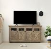 Farmhouse 4-Door Buffet & Coffee Bar Cabinet with Barn Design | The Roast Co.