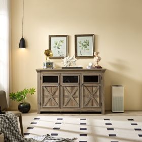 Vintage Style 3-Door Buffet Cabinet for Dining & Coffee Bar | The Roast Co. (Material: MDF, Color: Gray Wash)