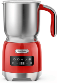5in1 Ruby electric milk foam 5 settings Cold foam hot foam hot air foam Hot milk or hot chocolate LED touch control 400ML/13.5oz cold and hot latte (XQP001R: XQP001R)