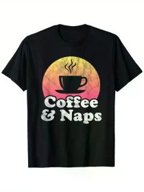 Funny 'Coffee & Naps' Unisex Graphic Tee | The Roast Co. (Color: Black, size: S)