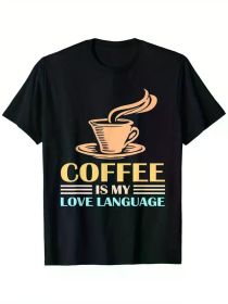 Men's Funny 'Coffee Is My Love Language' Graphic Tee | The Roast Co. (Color: Black, size: S)