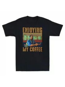 Men's Vintage 'Enjoying My Coffee' Graphic Tee | The Roast Co. (Color: Black, size: S)
