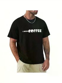 'I Need Coffee' Graphic Tee for Men & Women | 100% Cotton | The Roast Co. (Color: Black, size: S)