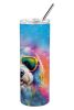 Old English Sheepdog Hippie Dawg Stainless Steel Skinny Tumbler Vacuum Double Walled Reusable Insulated Tumbler Travel Cup for Coffee Cocktails Gift w