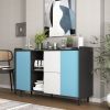 Black Sideboard Buffet with Red Doors & Unique Drawers | The Roast Co.