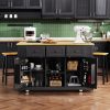 Coffee Bar Ready 53" Kitchen Island with Power & Unique Storage | The Roast Co.