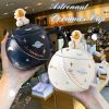 Christmas Ceramic Cup Creative Cute Santa Claus Astronaut Star Coffee Cup Large Capacity Milk Water Mug With Spoon Gift Box Xmas