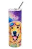 Yellow Labrador Hippie Dawg Stainless Steel Skinny Tumbler Vacuum Double Walled Reusable Insulated Tumbler Travel Cup for Coffee Cocktails Gift with L