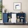 Modern 55" Coffee Bar Cabinet with Glass Doors & Storage | The Roast Co.