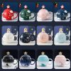 Christmas Ceramic Cup Creative Cute Santa Claus Astronaut Star Coffee Cup Large Capacity Milk Water Mug With Spoon Gift Box Xmas