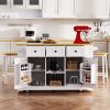 Coffee Bar Ready 53" Kitchen Island with Power & Unique Storage | The Roast Co.