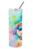 Bichon Frise Hippie Dawg Stainless Steel Skinny Tumbler Vacuum Double Walled Reusable Insulated Tumbler Travel Cup for Coffee Cocktails Gift with Lid
