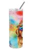 Golden Retriever Hippie Dawg Stainless Steel Skinny Tumbler Vacuum Double Walled Reusable Insulated Tumbler Travel Cup for Coffee Cocktails Gift with