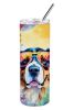 Bernese Mountain Dog Hippie Dawg Stainless Steel Skinny Tumbler Vacuum Double Walled Reusable Insulated Tumbler Travel Cup for Coffee Cocktails Gift w