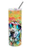 Dalmatian Hippie Dawg Stainless Steel Skinny Tumbler Vacuum Double Walled Reusable Insulated Tumbler Travel Cup for Coffee Cocktails Gift with Lid