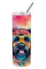 Scottish Terrier Hippie Dawg Stainless Steel Skinny Tumbler Vacuum Double Walled Reusable Insulated Tumbler Travel Cup for Coffee Cocktails Gift with