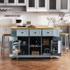 Coffee Bar Ready 53" Kitchen Island with Power & Unique Storage | The Roast Co.