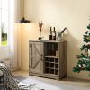Farmhouse Coffee Bar Cabinet with Wine Rack & Barn Door | The Roast Co.