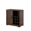 Farmhouse Coffee Bar Cabinet with Wine Rack & Barn Door | The Roast Co.
