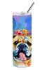 English Bulldog Hippie Dog Stainless Steel Tumbler | Insulated Travel Mug | The Roast Co.